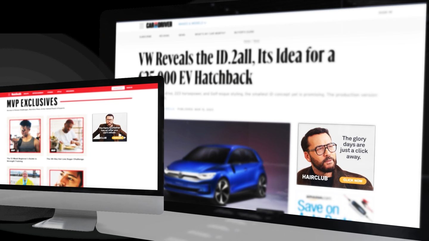 Hairclub display ads